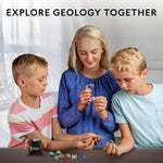 NATIONAL GEOGRAPHIC Rock & Mineral Collection - Rock Collection Box for Kids, 15 Rocks and Minerals, Desert Rose, Agate, Rose Quartz, Jasper, Tiger's Eye, A Great STEM Science Kit for Boys and Girls First Rock Collection