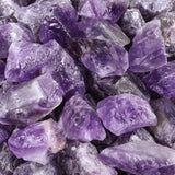 CrystalTears Bulk Amethyst Crystals Rough Stones Natural Raw Healing Crystals Stones for Reiki Healing, Tumbling, Cabbing, Polishing, Wire Wrapping, Fountain Rocks, Decoration 0.5lb