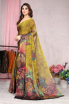 MIRCHI FASHION Women's Stylish Chiffon Floral Printed Saree with Blouse Piece