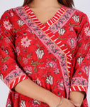 COTLAND Fashions Jaipuri Cotton Printed Angrakha/Angarkha/Front-Open Kurti for Women