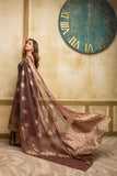 Lilots Beautiful Women's Span Cotton Jacquard Woven Pattern Saree With Unstitched Blouse Piece