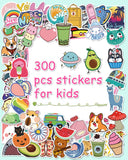 Bekayshad 300 PCS Water Bottle Stickers for Kids Teens, Vinyl Vsco Waterproof Cute Aesthetic Stickers, Hydroflask Laptop Phone Skateboard Stickers for Teens Girls Kids, Sticker Packs 300Pcs