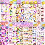 Kids Puffy Stickers for Toddlers - MoCeYa Stickers for Kids 1200 pcs Kids Stickers Variety Pack for Scrapbooking Journal Including Animal, Hearts, Rainbow, Fish, Dinosaurs, Cars etc.