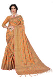 Divine International Trading Co Women's Chanderi Saree With Blouse Piece
