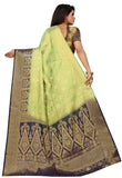 iZibra Women's Pure Kanjivaram Silk Sraee Kanchipuram Pattu Sarees With Blouse Piece