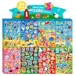 3480+ Animal Stickers, 170+ Adorable Cartoon Animal Designs, Motivational Animal World Pack Labels for Teacher Classroom Reward Gifts Encourage Kids to Do Chores Go to The Toilet (20 Sheets)