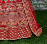 Zeel Clothing Women's Faux Silk Semi stitched Lehenga Choli with 2 Dupattas