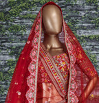 Zeel Clothing Women's Faux Silk Semi stitched Lehenga Choli with 2 Dupattas