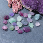 Top Plaza Bulk Fluorite Crystal Stones Real Natural Fluorite Reiki Healing Gemstones Small Tumbled Polished Stones for Energy Witchcraft Therapy Meditation Crystal Decorations 0.22Lb