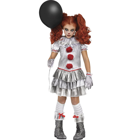 Fun World Girls' Carnevil Clown Halloween Costume, Sizes S-XL
